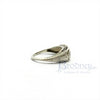 Art Deco 18kt White Gold 3 European Cut Diamond Filigree Engagement Ring