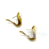 SeidenGang 18 Kt Gold Platinum Mabe Pearl and Diamond Earrings