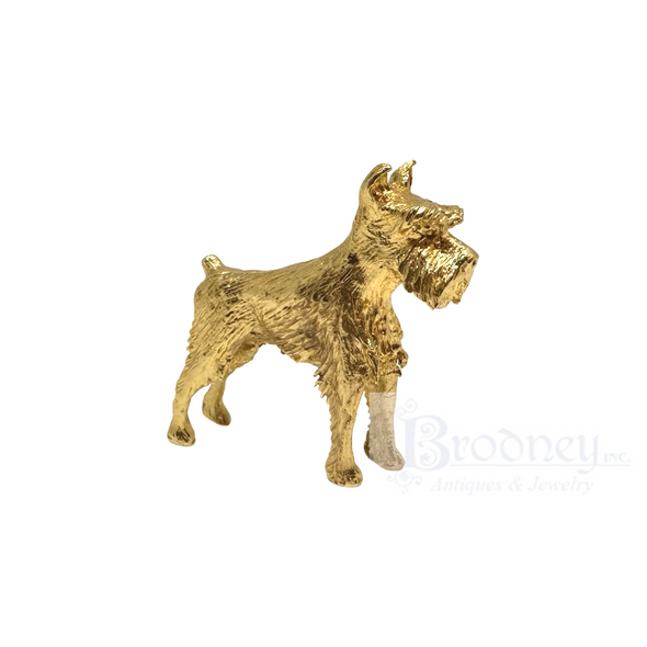 Tiffany & Co. 18 Kt Gold Schnauzer Brooch