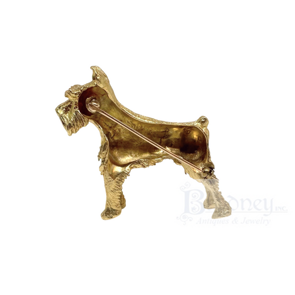 Tiffany & Co. 18 Kt Gold Schnauzer Brooch
