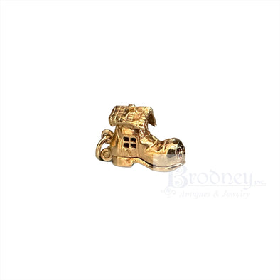 14 Kt Gold Old Lady Shoe Charm