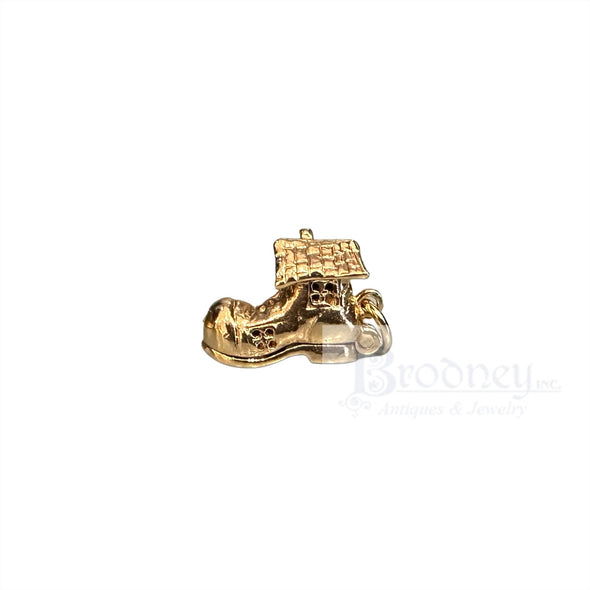 14 Kt Gold Old Lady Shoe Charm