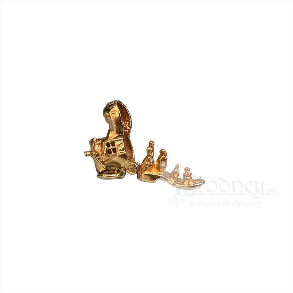 14 Kt Gold Old Lady Shoe Charm