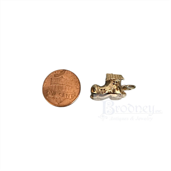 14 Kt Gold Old Lady Shoe Charm