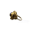 Victorian 14 Kt / 10 Kt Gold Blue Enamel and Pearl Locket Ring