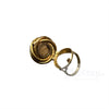 Victorian 14 Kt / 10 Kt Gold Blue Enamel and Pearl Locket Ring