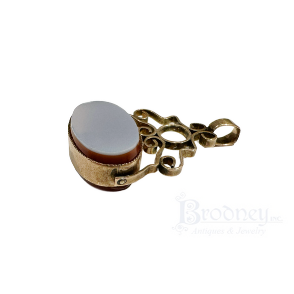 Antique 9 Kt Gold and Carnelian Watch Fob