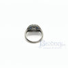 Art Deco Style 18 Kt Gold Diamond and Sapphire Engagement Ring