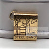 14 Kt Gold and Enamel Steel Drummer Band Book of Matches Charm