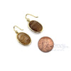 18 Kt Gold and Rutilated Quartz Earrings