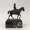 Marion Bronze Figure of Napoleon Riding a Horse with a Marble Base
