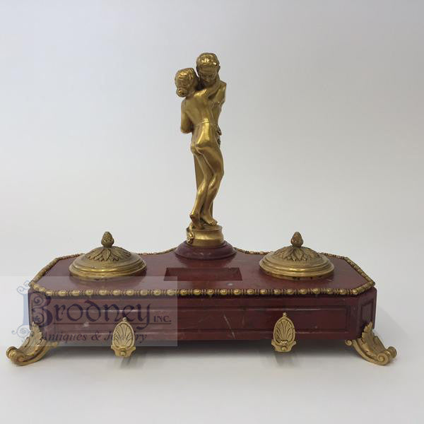 French Art Nouveau Bronze Inkwell – Brodney Antiques and Jewelry