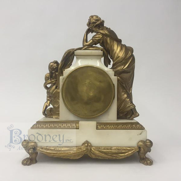 french-bronze-marble-three-piece-clock-set-antique-6