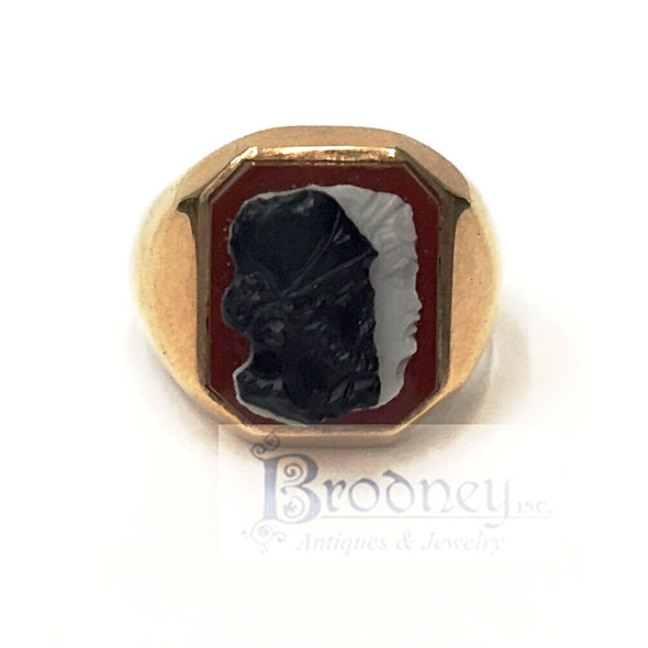 Victorian Two Faced Cameo Men's Ring
