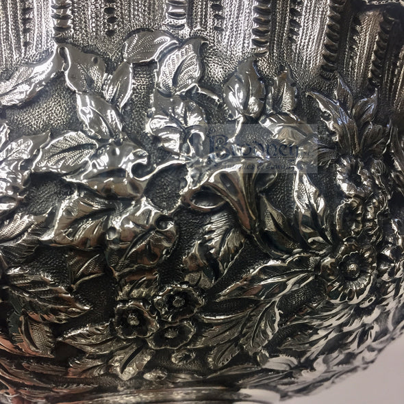Sterling Silver Repousse Compote
