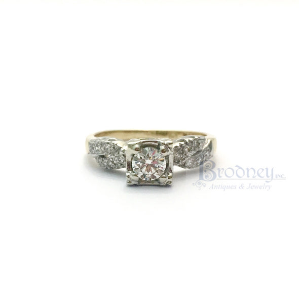 14kt-gold-and-diamond-engagement-ring-fine-estate-jewelry