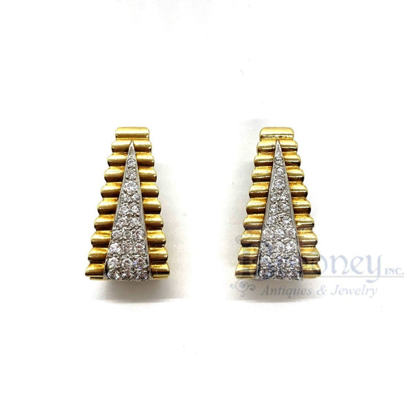 18 Kt Gold and Diamond Earrings