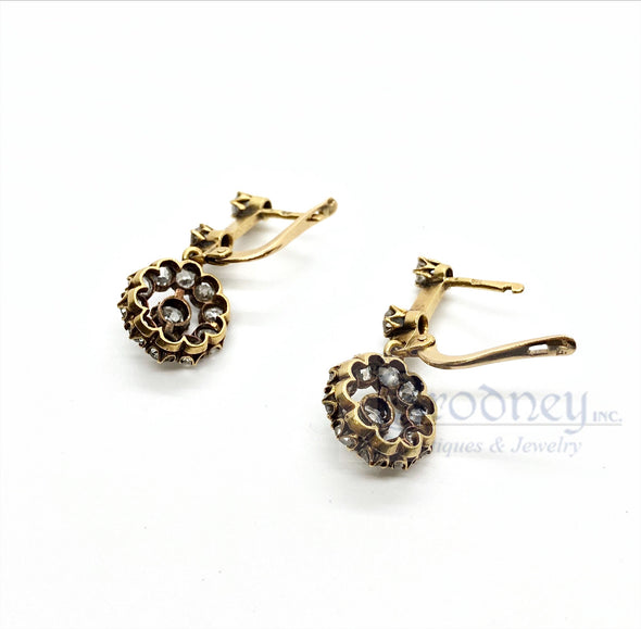18 Kt Gold and Diamond Earrings